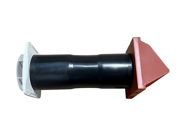 Terracotta Aero Core Vent With Baffle And Cowl