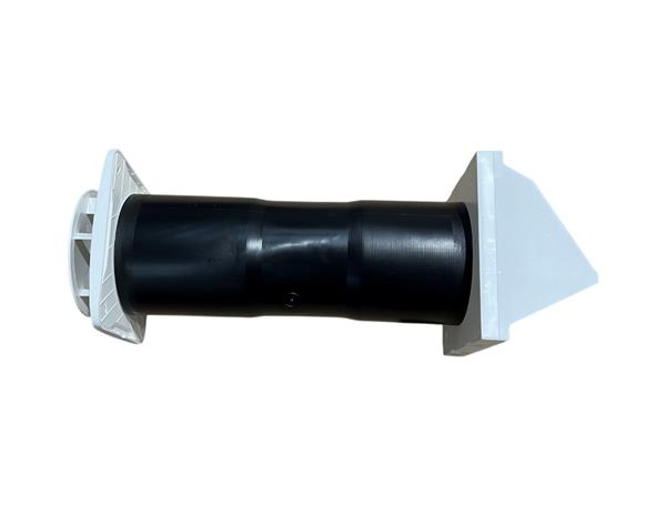 White Aero Core Vent With Baffle And Cowl