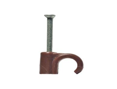 Brown 7mm cable clips