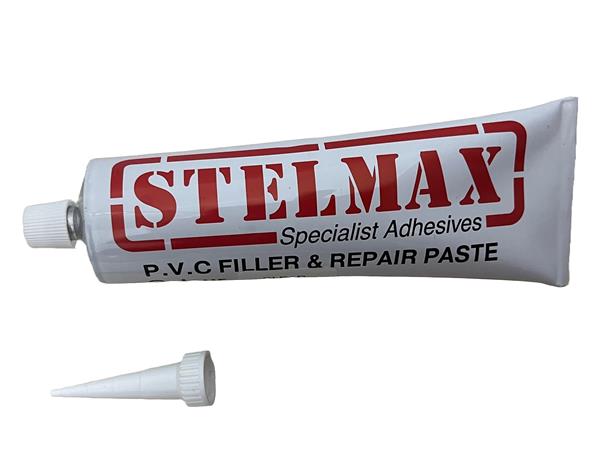 Clear Stelmax tube with nozzle for use as a pvc filler and repairs