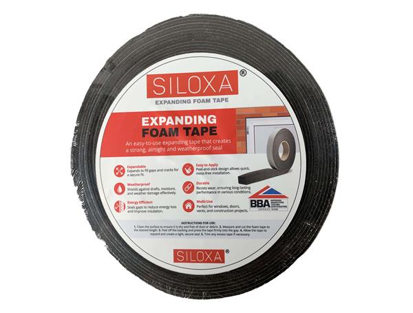10m roll of Anthracite 10mm Expanding Foam tape for 2-4mm gap