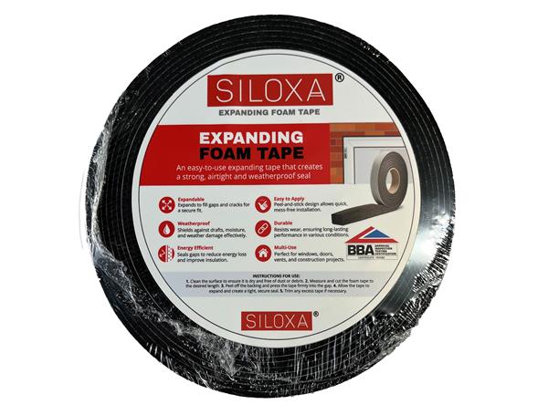 8m roll of Anthracite 20mm Exp Foam tape for 3-7mm gap