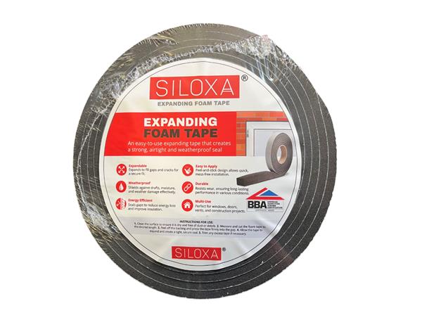 4.3m roll of Anthracite 20mm Exp Foam tape for 7-12mm gap