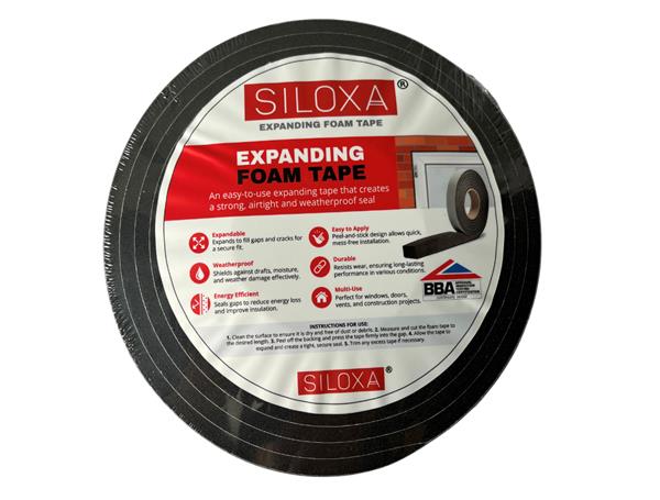 4.3m roll of Anthracite 20mm Exp Foam tape for 8-15mm gap