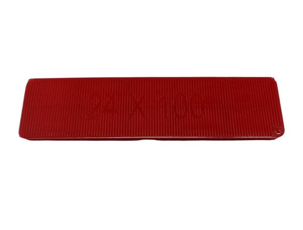24mm x 100mm x 6mm red glazing packer