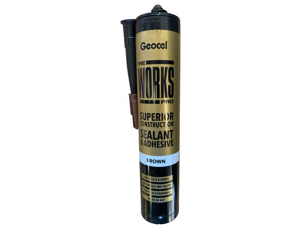 Geocel THE WORKS PRO Brown Sealant Adhesive